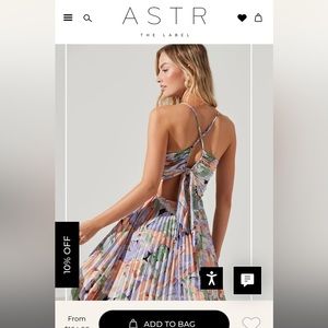 BLYTHE FLORAL PLISSE MIDI DRESS